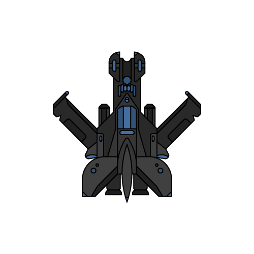 blue spaceship